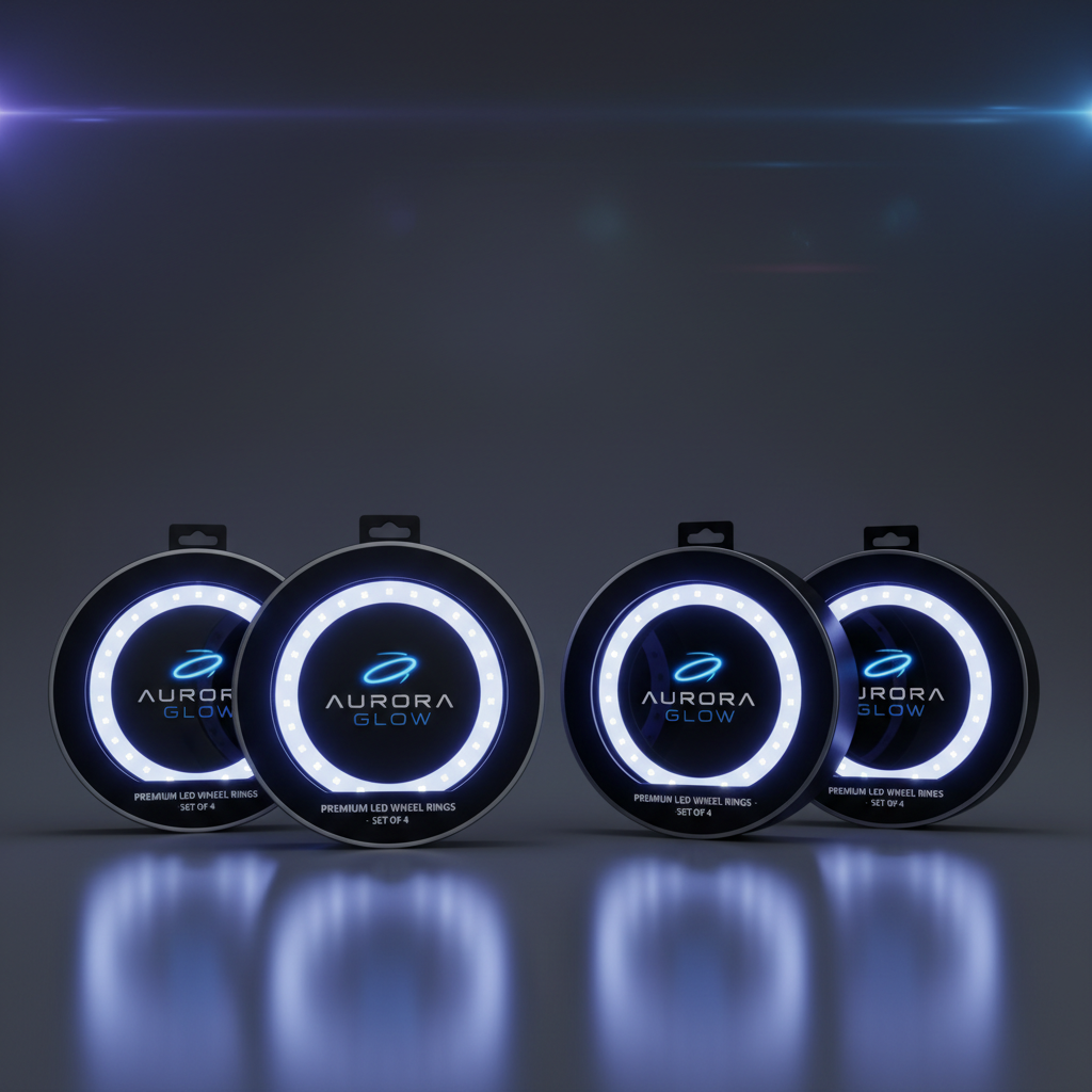 LED wheel ring lights product packaging set