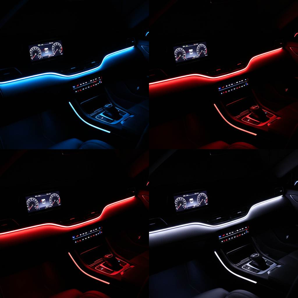 Multiple color options for dashboard ambient strips